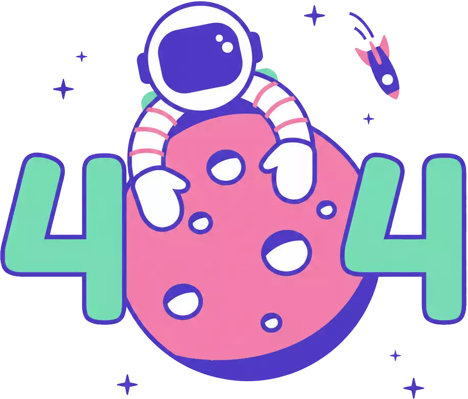 404 太空人插圖