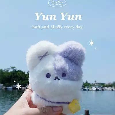 雲朵兔毛絨娃娃吊飾