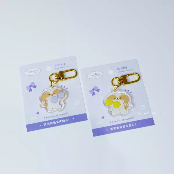 天天加油雙面吊飾