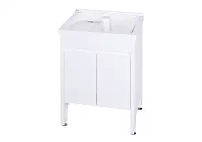 【育宏】U-360-固定式洗衣板洗衣台(鋁腳型浴櫃)-60cm-本商品不含安裝