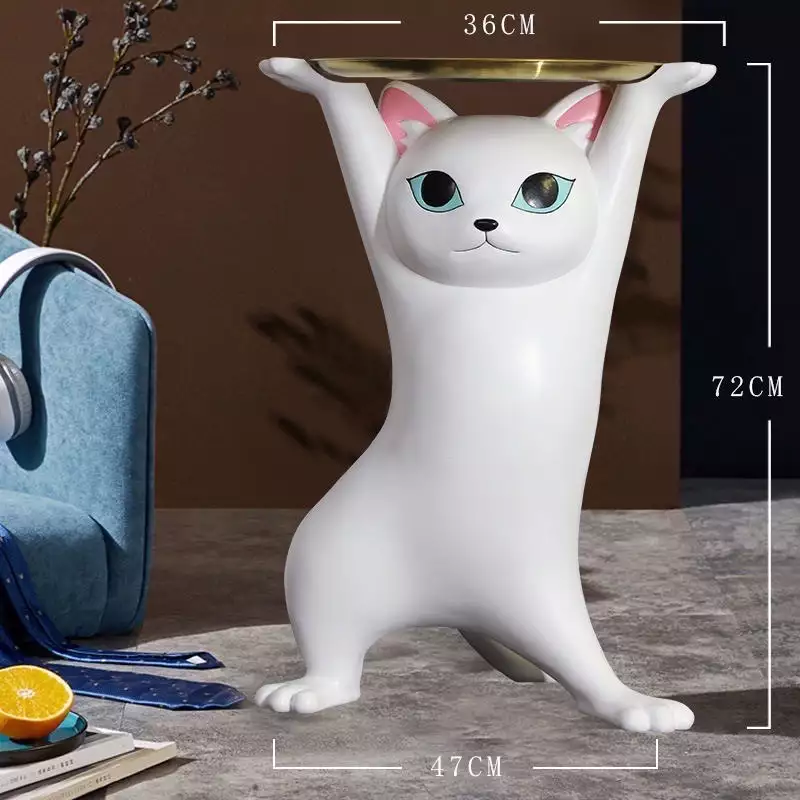 白猫－樹脂36cmx47cmx72cm
