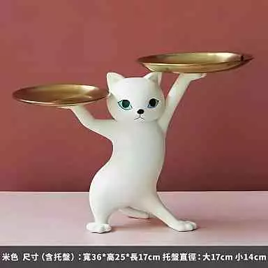 白貓－樹脂17cmx25cmx36cm
