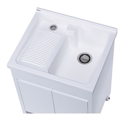 【育宏】U-360-固定式洗衣板洗衣台(單水槽含配件)-60cm-本商品不含安裝
