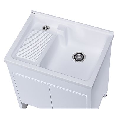 【育宏】U-370-固定式洗衣板洗衣台(單水槽含配件)-70cm-本商品不含安裝