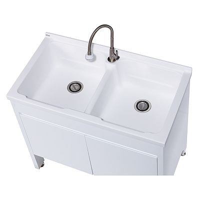【育宏】U-5100-活動式洗衣板洗衣台(單水槽含配件)-100cm-本商品不含安裝