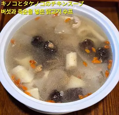 香菇雞湯｜ Mushroom Chicken Soup｜椎茸の鶏肉スープ｜표고버섯 치킨 수프