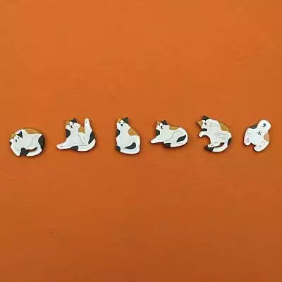 日日野餐肥貓之姿系列 別針