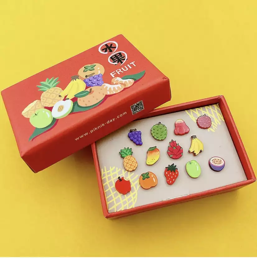日日野餐水果系列 10入別針禮盒