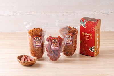 湯記口味肉鬆老店-飛燕牡丹原味肉鬆-袖套盒